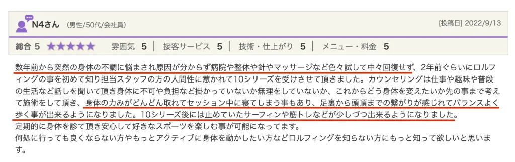 ホットペッパー口コミ